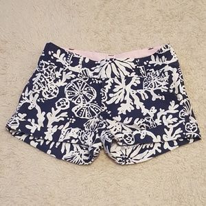 Lilly Pulitzer | Navy Patterned Barclay Shorts